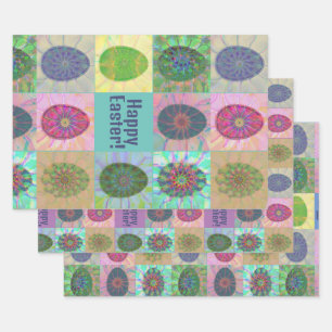 Elegante Abstrakt dekorative Eiersammlung Geschenkpapier Set