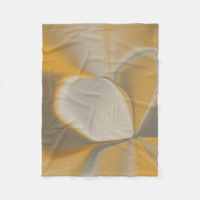 Elegante Abstrakt-gelbe Weißkehlecke Fleecedecke (Vorderseite)