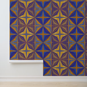 Elegante Abstrakt geometrische Moderne Lila und Go Tapete