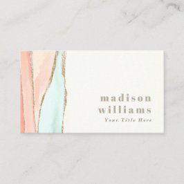 Elegante Abstrakt gestrichene Wasserfarben Visitenkarte