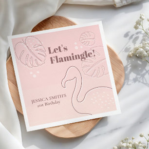 Elegante Abstrakt Lasse Flamingle Serviette
