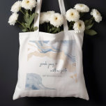 Elegante Abstrakte Blue Beige Coastal Beach Hochze Tragetasche<br><div class="desc">Für weitere Anpassungen oder andere passende Artikel kontaktieren Sie mich bitte unter yellowfebstudio@gmail.com</div>