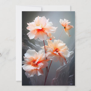 Elegante abstrakte Blush-Blume Nebeliger Fluss Ankündigung