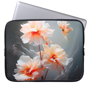 Elegante abstrakte Blush-Blume Nebeliger Fluss Laptopschutzhülle
