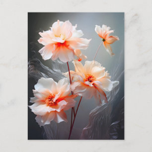 Elegante abstrakte Blütendunst-Blume Feiertagspostkarte