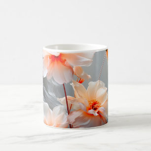 Elegante abstrakte Blütendunst-Blume Kaffeetasse