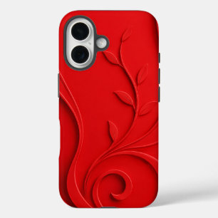 Elegante abstrakte florale Premium-mode iPhone 16 Hülle