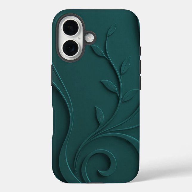 Elegante abstrakte florale Premium Mode Case-Mate iPhone Hülle (Rückseite)