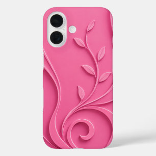 Elegante abstrakte florale Premium-Style iPhone 16 Hülle