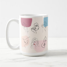 Elegante Abstrakte Frauen  Art Tasse