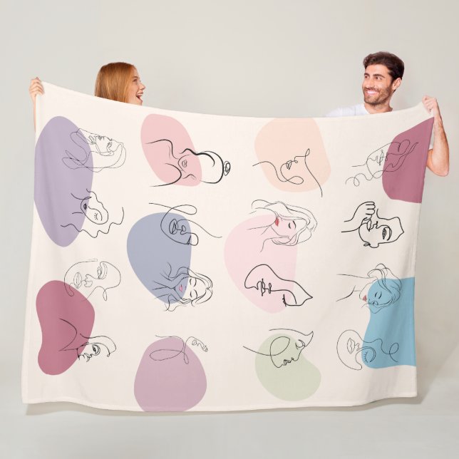 Elegante Abstrakte Fraueninsel Valle Fleecedecke (Beispiel)