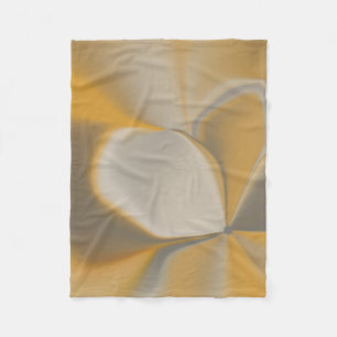 Elegante abstrakte gelbe weiße Blütenblattecke flo Fleecedecke