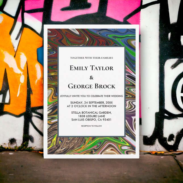 Elegante, Abstrakte Hochzeit Einladung (Von Creator hochgeladen)