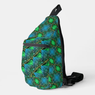Elegante Abstrakte Kunst Neuvau Grüne Rotation Crossbody Bag