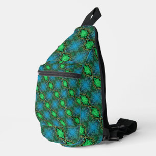 Elegante Abstrakte Kunst Neuvau Grüne Rotation Var Crossbody Bag