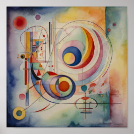 Elegante abstrakte Kunst Wasserfarbenposter Poster