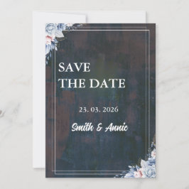 Elegante Abstrakte Malerkarte Save the Date - Wat
