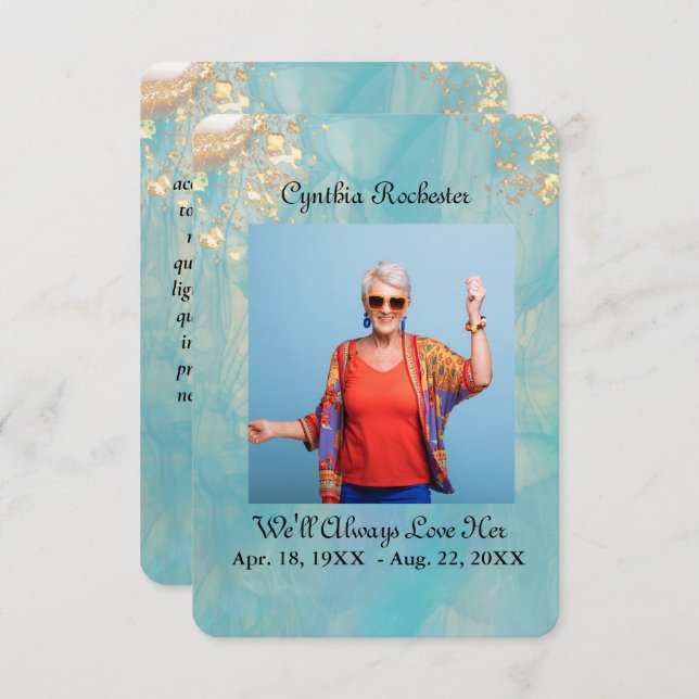 Elegante Abstrakte Marmorkarte Dankeskarte (Vorne/Hinten)