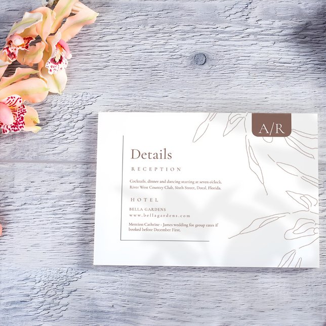 Elegante Abstrakte Minimalistische Details Begleitkarte (Von Creator hochgeladen)