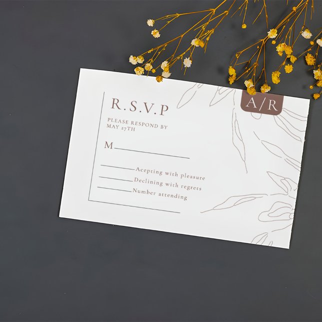 Elegante Abstrakte Minimalistische UAWG RSVP Karte (Von Creator hochgeladen)