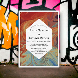 Elegante Abstrakte Moderne Einfache Hochzeit Einladung