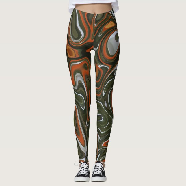 Elegante Abstrakte Muster Leggings  (Vorderseite)