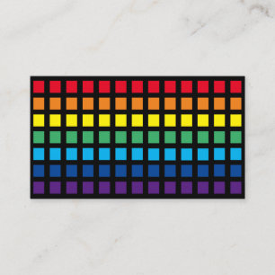Elegante abstrakte Regenbogenviertel mit farbenfro Visitenkarte