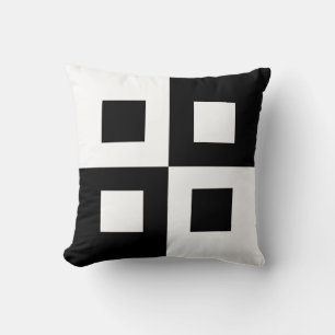 Elegante Abstrakte Schwarz-Weiß-Plätze Kissen