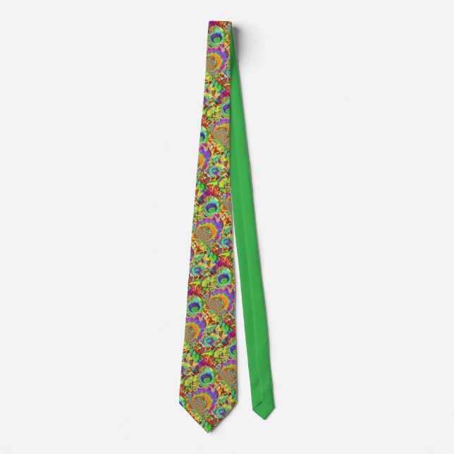 Elegante abstrakte Sonnenblumen Krawatte (Vorderseite)