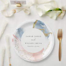 Elegante Abstrakte Wasserfarbe Gold Rosa Blaue Hoc