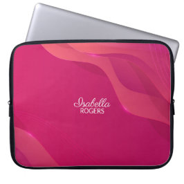 Elegante Abstrakte Wellen mit Anpassung Laptopschutzhülle