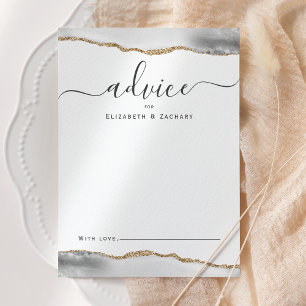 Elegante Achatgrau Goldene Hochzeit Hinweiskarte
