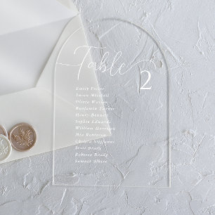 Elegante Acryl-Hochzeits-Sitzplan-Karten Acryleinladungen