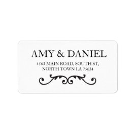 Elegante Adressliste Sticker Skriptrolle Adressaufkleber