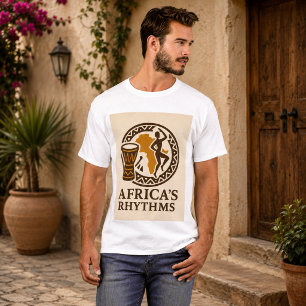 Elegante afrikanische Rhythmen tribaler Trommeltan T-Shirt