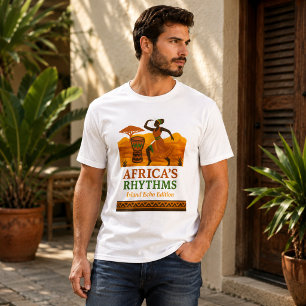 Elegante afrikanische Rhythmen tribaler Trommeltan T-Shirt