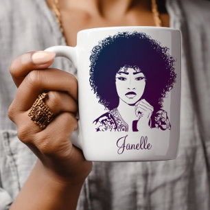 Elegante Afro-Frau Kaffeetasse