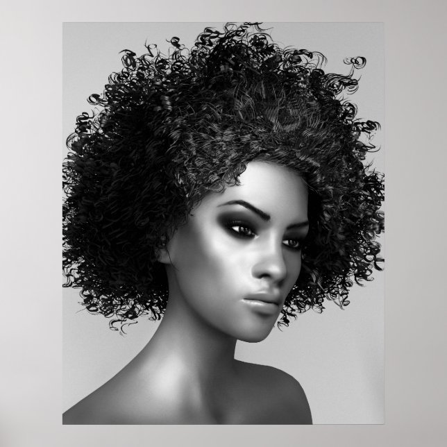 Elegante Afro-Frisur Poster (Vorne)