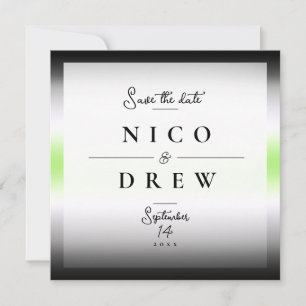 Elegante Agender Pride Wedding Save The Date