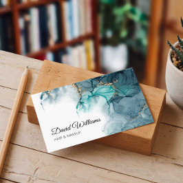 Elegante Alkoholfarbe mit goldenen Glitzer Visitenkarte