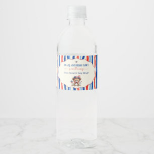 Elegante All-American-Baby-Baby-Shower zum 4. Juli Wasserflaschenetikett