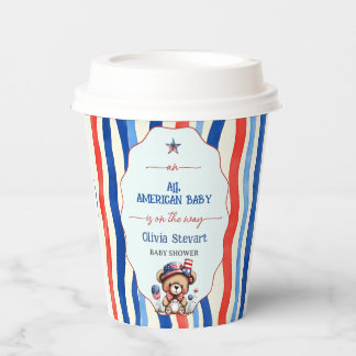 Elegante All American Babyparty zum 4. Juli Pappbecher
