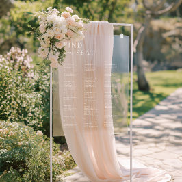 Elegante Alphabetische Hochzeit für Ihren Sitzplat Acrylschild