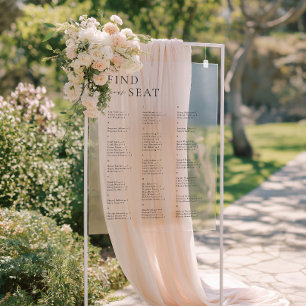 Elegante Alphabetische Hochzeit für Ihren Sitzplat Acrylschild