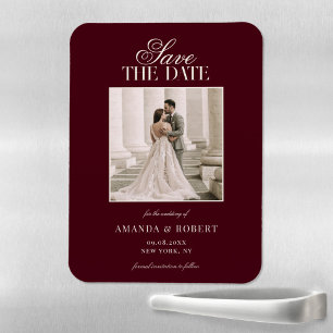 Elegante alte Geld-Foto-Hochzeit Save the Date Magnet