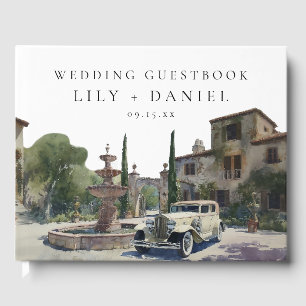 Elegante alte Geld Landgut Hochzeitsfoto Gästebuch