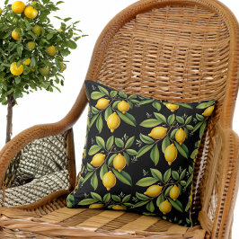 Elegante Amalfi-Zitronen auf einer Zweigniederlass Kissen