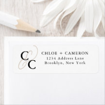 Elegante Ampersand-Kalligraphie-Monogramm-Hochzeit