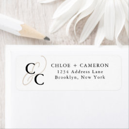 Elegante Ampersand-Kalligraphie-Monogramm-Hochzeit