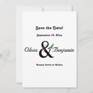 Elegante Ampersand Save the Date Karte